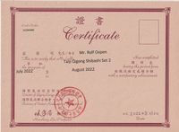 Lin Housheng Shibashi 2.Set Zertifikat Rolf Oepen
