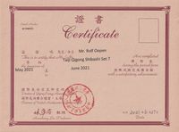 Lin Housheng Zertifikat Shibashi 7.Set Rolf Oepen